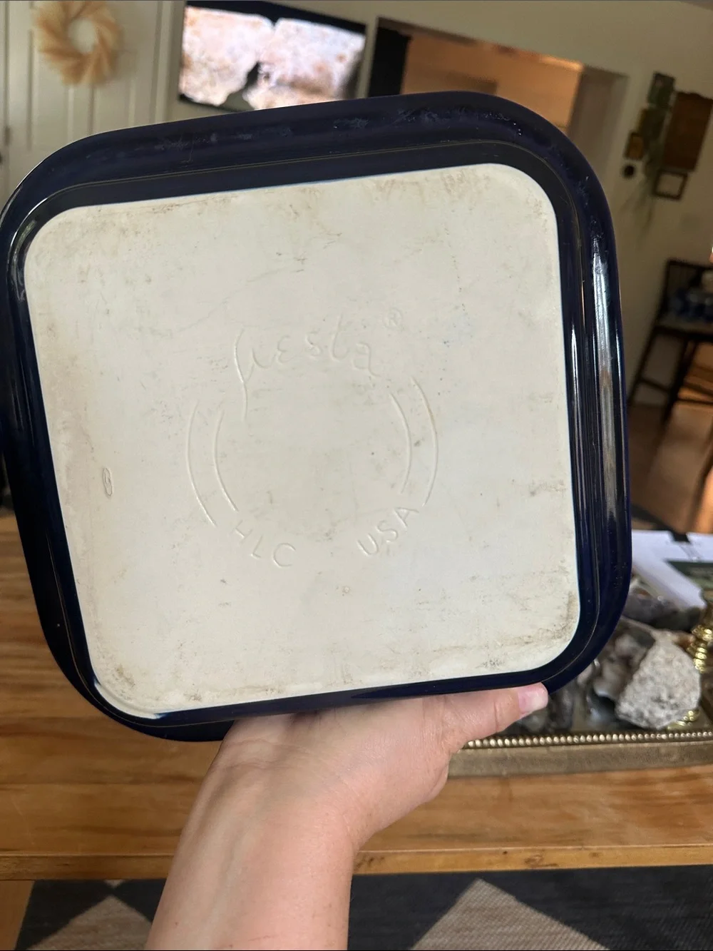 Fiestaware dark blue Square Ceramic Baker 9x9
